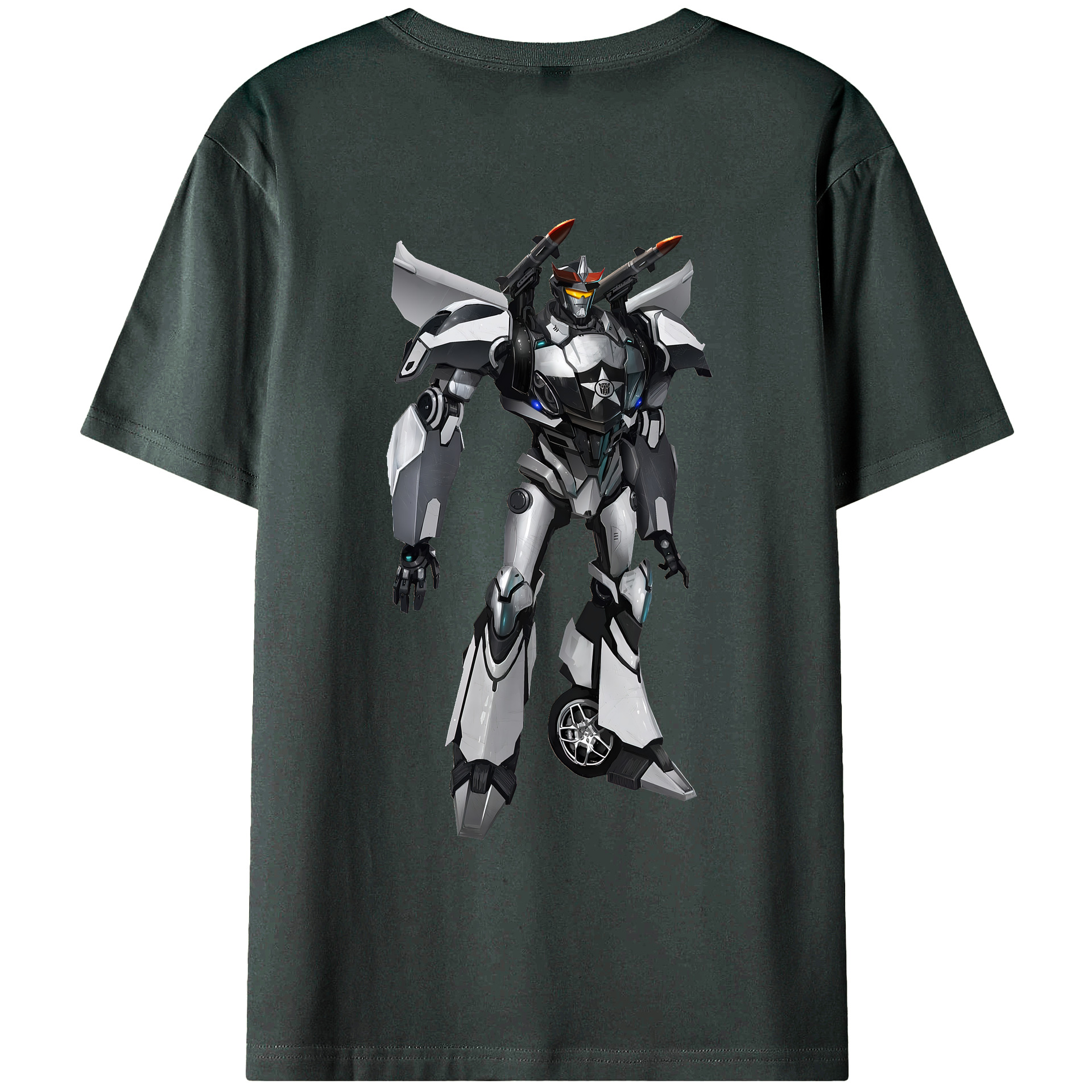 （画像用） Transformers トランスフォーマー 綿100％ メンズ半袖Tシャツ（バックプリント） 通気性